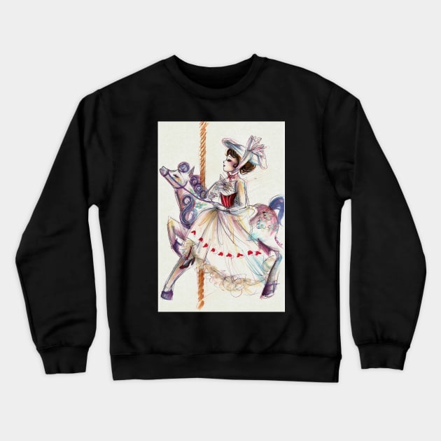 Merry-go-round Crewneck Sweatshirt by aasilee